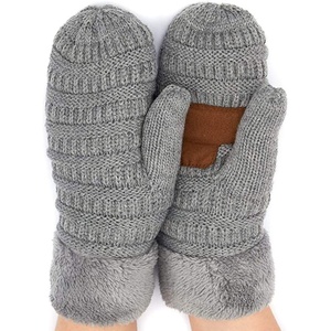 image:imageFunky Junque Mittens for Women  Fleece Lined Womens Winter Gloves Fuzzy Warm Mittens Cold Weather Fashion AccessoriesHeather Grey