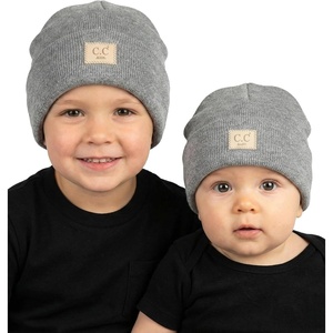 image:imageFunky Junque Mommy amp Me Beanie Set  Matching Knit Winter Hats for Baby Toddler Kids amp Moms Cute Family Beanies BundleToddler  Infant  Heathered  Grey 2 Pk