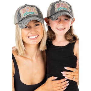 image:imageFunky Junque Mommy and Me Baseball Caps Matching Mother Daughter Hats  Soft cotton matching cap set with embroidery for mom daughter photos beach vacations brunches amp family gifts2 Pack Beach Please Metallic  Black