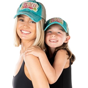 image:imageFunky Junque Mommy and Me Baseball Caps Matching Mother Daughter Hats  Soft cotton matching cap set with embroidery for mom daughter photos beach vacations brunches amp family gifts2 Pack Beach Please Metallic  Turquoise