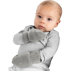 image:imageFunky Junque Newborn Baby Winter Mittens  Fleece Lined NoThumb Infant Mittens for Babies 09 Months Baby EssentialsHeather Grey