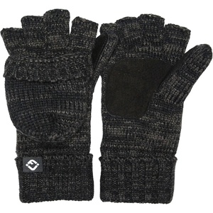 image:imageFunky Junque Premium FleeceLined Convertible Mittens  Warm Winter Knit Gloves  Value Packs Solid Colors Mixed ColorsGreyBlack Mix