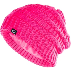 image:imageFunky Junque Satin Lined Beanie  Womens Slouchy Cable Knit Winter Hat Silky Interior Skull Cap Oversized Warm BeaniesHot Pink