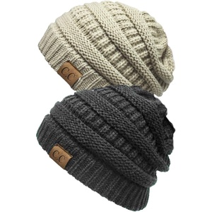 image:imageFunky Junque Skull Cap Beanie for Women  Womens Winter Hat Knit Slouch Style Warm Soft Unisex Cold Weather Mens Beanies1 Beige  1 Charcoal