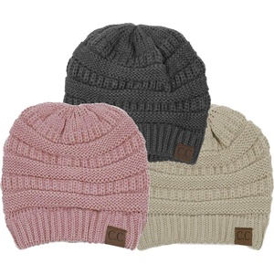 image:imageFunky Junque Skull Cap Beanie for Women  Womens Winter Hat Knit Slouch Style Warm Soft Unisex Cold Weather Mens Beanies3 Pack  Beige  Dk Melange Grey  Indi Pink