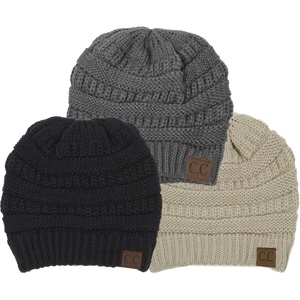 image:imageFunky Junque Skull Cap Beanie for Women  Womens Winter Hat Knit Slouch Style Warm Soft Unisex Cold Weather Mens Beanies3 Pack  Black  Heather Grey  Beige