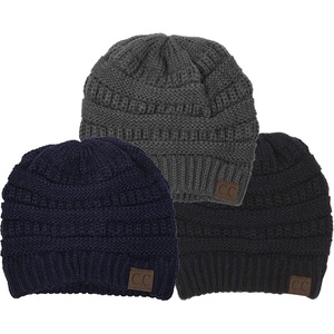 image:imageFunky Junque Skull Cap Beanie for Women  Womens Winter Hat Knit Slouch Style Warm Soft Unisex Cold Weather Mens Beanies3 Pack  Black  Navy  Dk Melange Grey