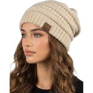 image:imageFunky Junque Skull Cap Beanie for Women  Womens Winter Hat Knit Slouch Style Warm Soft Unisex Cold Weather Mens BeaniesBeige