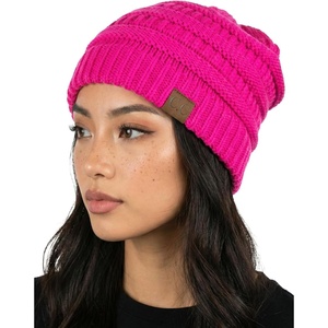 image:imageFunky Junque Skull Cap Beanie for Women  Womens Winter Hat Knit Slouch Style Warm Soft Unisex Cold Weather Mens BeaniesNeon Hot Pink