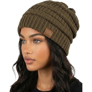 image:imageFunky Junque Skull Cap Beanie for Women  Womens Winter Hat Knit Slouch Style Warm Soft Unisex Cold Weather Mens BeaniesOlive