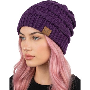 image:imageFunky Junque Skull Cap Beanie for Women  Womens Winter Hat Knit Slouch Style Warm Soft Unisex Cold Weather Mens BeaniesPurple