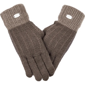 image:imageFunky Junque Touchscreen Gloves for Women 2Tone Winter Cold Weather Ladies Knit Warm Cute Cozy DesignCharcoal