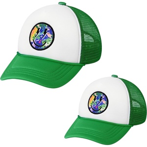 image:imageFunky Junque Trucker Hats Mommy and Me Mesh Caps Baseball Sun Beach Summer Caps for FamilyAdultKids  Lightning Bolt Smiley GreenWhite