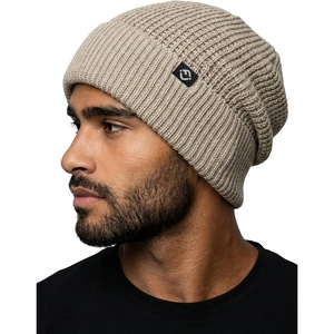image:imageFunky Junque Unisex Waffle Beanie Knit Winter Hat Super Soft Ultra Warm DoubleLayered Ski Cap with Ribbed CuffBeige