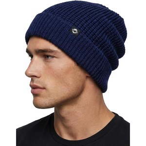 image:imageFunky Junque Unisex Waffle Beanie Knit Winter Hat Super Soft Ultra Warm DoubleLayered Ski Cap with Ribbed CuffNavy