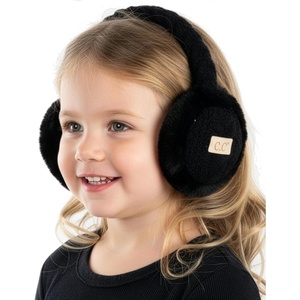 image:imageFunky Junque Winter Ear Muffs for Kids Girl Boy Fuzzy Cozy Warm Earmuffs Adjustable Cold Weather Ear Warmer Ages 412Cable Knit  Black