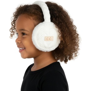 image:imageFunky Junque Winter Ear Muffs for Kids Girl Boy Fuzzy Cozy Warm Earmuffs Adjustable Cold Weather Ear Warmer Ages 412Cable Knit  Ivory
