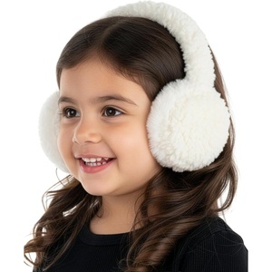 image:imageFunky Junque Winter Ear Muffs for Kids Girl Boy Fuzzy Cozy Warm Earmuffs Adjustable Cold Weather Ear Warmer Ages 412Sherpa  Ivory