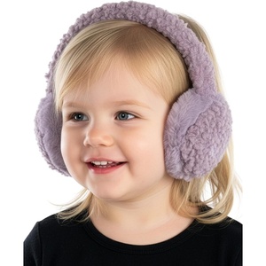 image:imageFunky Junque Winter Ear Muffs for Kids Girl Boy Fuzzy Cozy Warm Earmuffs Adjustable Cold Weather Ear Warmer Ages 412Sherpa  Violet