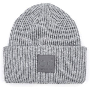 image:imageFunky Junque Womens Colorful Tie Dye Beanie  Trendy Womens Hot Pink Winter Hat Cozy Cuffed Knit Multicolor Skull CapSolid  Heather Grey