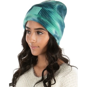image:imageFunky Junque Womens Colorful Tie Dye Beanie  Trendy Womens Hot Pink Winter Hat Cozy Cuffed Knit Multicolor Skull CapTie Dye  Teal  Mint