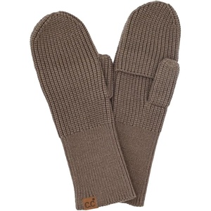 image:imageFunky Junque Womens Ribbed Knit Convertible Fingerless Gloves amp Mittens with Finger FlapsMocha