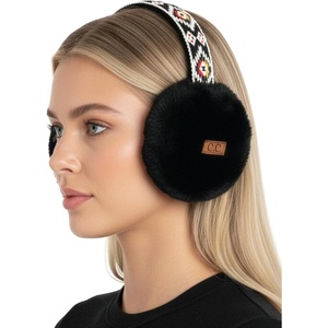 image:imageFunky Junque Womens Winter Earmuffs  Faux FurAztec  Black