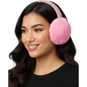 image:imageFunky Junque Womens Winter Earmuffs  Faux FurRhinestone  Hot Pink