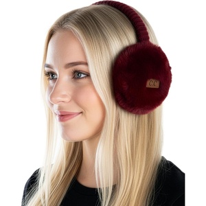 image:imageFunky Junque Womens Winter Earmuffs  Faux Mink amp Long FurFaux Mink Fur  Burgundy