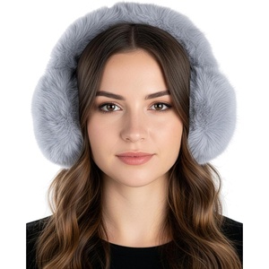 image:imageFunky Junque Womens Winter Earmuffs  Faux Mink amp Long FurLong Fur  Light Grey