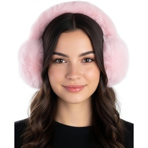 image:imageFunky Junque Womens Winter Earmuffs  Faux Mink amp Long FurLong Fur  Rose