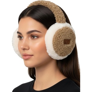 image:imageFunky Junque Womens Winter Earmuffs  Sherpa amp SuedeFuzzy  CamelIvory