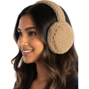 image:imageFunky Junque Womens Winter Earmuffs  Sherpa amp SuedeFuzzy  Dark Camel