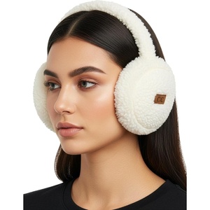 image:imageFunky Junque Womens Winter Earmuffs  Sherpa amp SuedeFuzzy  New Ivory