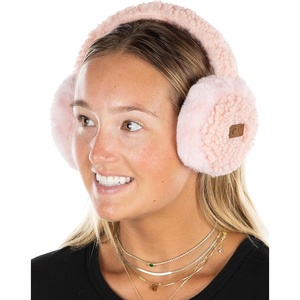 image:imageFunky Junque Womens Winter Earmuffs  Sherpa amp SuedeFuzzy  Rose