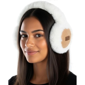 image:imageFunky Junque Womens Winter Earmuffs  Sherpa amp SuedeSuede  CamelIvory