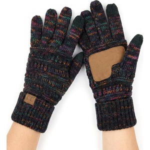 image:imageFunky Junque Womens Winter Gloves  Cute Knit Fleece Lined Touchscreen Texting Gloves for Women Teen Girls Accessories4 Tone Mix  Kaleidoscope Mix