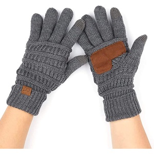image:imageFunky Junque Womens Winter Gloves  Cute Knit Fleece Lined Touchscreen Texting Gloves for Women Teen Girls AccessoriesCharcoal