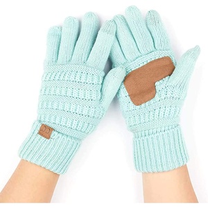 image:imageFunky Junque Womens Winter Gloves  Cute Knit Fleece Lined Touchscreen Texting Gloves for Women Teen Girls AccessoriesMint