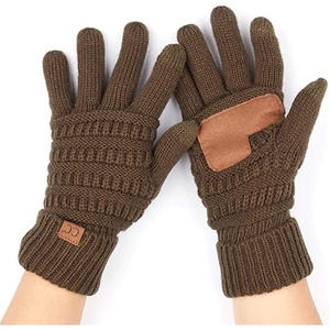 image:imageFunky Junque Womens Winter Gloves  Cute Knit Fleece Lined Touchscreen Texting Gloves for Women Teen Girls AccessoriesNew Olive