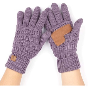 image:imageFunky Junque Womens Winter Gloves  Cute Knit Fleece Lined Touchscreen Texting Gloves for Women Teen Girls AccessoriesViolet