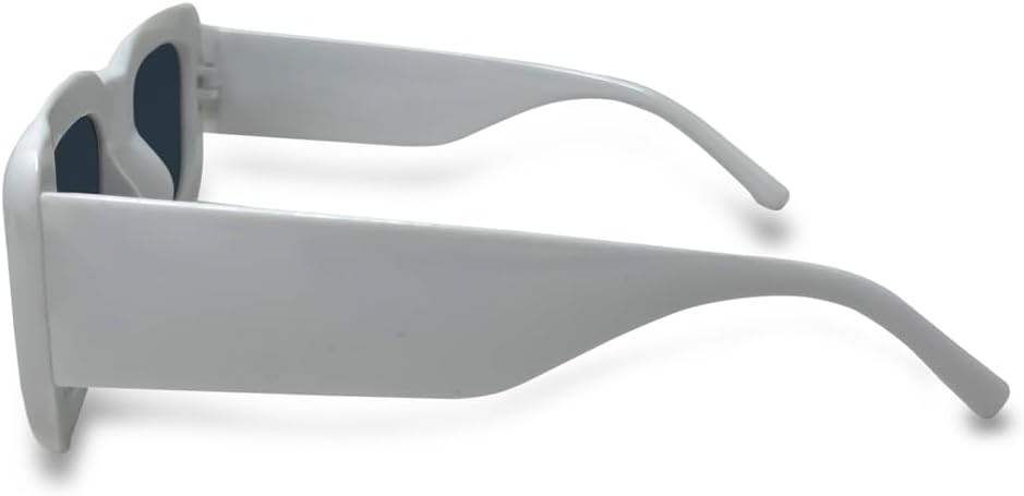 image:imageFunky Junque Oversized Vintage Sunglasses Square Frame Shades  Premium oversized sunglasses with square frames for beach days pool parties festivals travel amp everyday wearWhite FramesSmoke Lenses