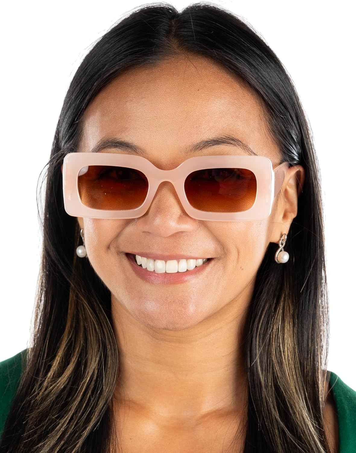 image:imageFunky Junque Oversized Vintage Sunglasses Square Frame Shades  Premium oversized sunglasses with square frames for beach days pool parties festivals travel amp everyday wearBeige FramesBrown Lenses