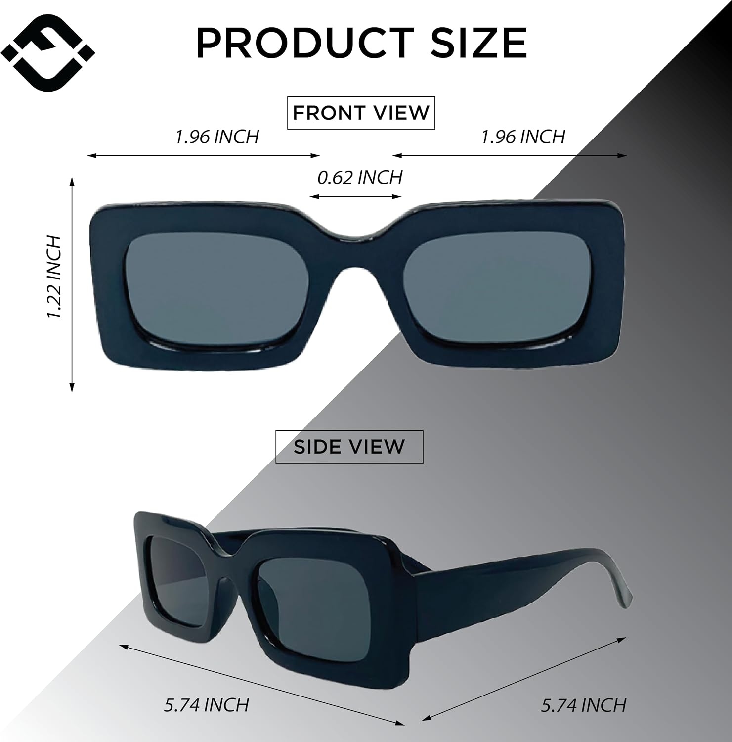 image:imageFunky Junque Oversized Vintage Sunglasses Square Frame Shades  Premium oversized sunglasses with square frames for beach days pool parties festivals travel amp everyday wearBlack FramesSmoke Lenses