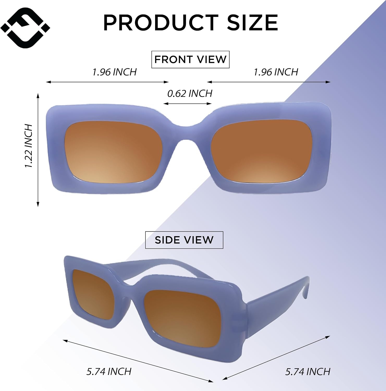 image:imageFunky Junque Oversized Vintage Sunglasses Square Frame Shades  Premium oversized sunglasses with square frames for beach days pool parties festivals travel amp everyday wearLight Blue FramesBrown Lenses