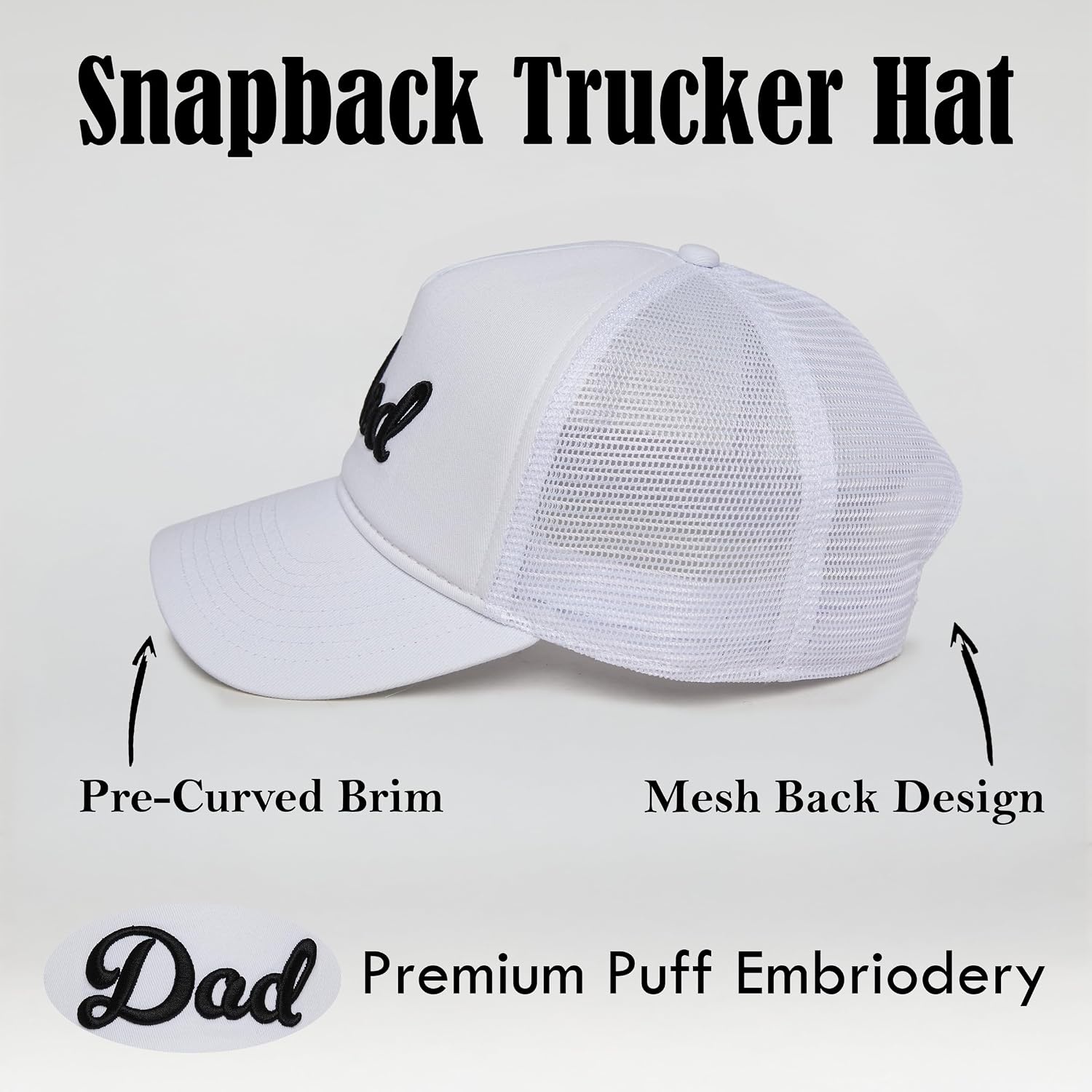 image:imageFunky Junque Vintage Trucker Hat Embroidered American Flag Cap  Cottonfront trucker hat with precurved bill for hiking outdoor sports everyday wear amp patriotic styleDad  White