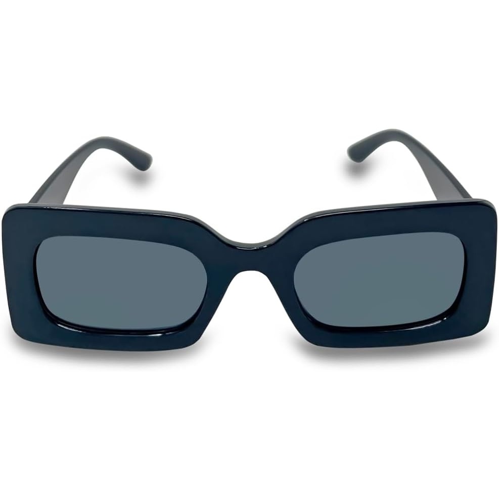 image:imageFunky Junque Oversized Vintage Sunglasses Square Frame Shades  Premium oversized sunglasses with square frames for beach days pool parties festivals travel amp everyday wearBlack FramesSmoke Lenses