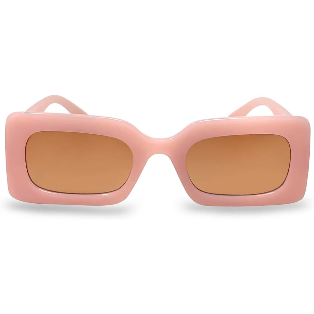 image:imageFunky Junque Oversized Vintage Sunglasses Square Frame Shades  Premium oversized sunglasses with square frames for beach days pool parties festivals travel amp everyday wearBeige FramesBrown Lenses
