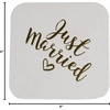 image:imageFunky Junque 12Pack Bulk Disposable Paper Bar Coasters for Drinks with Celebration Sayings 4x4 Inch Silver  Durable printed paper coasters with vibrant bachelorette designs for bridal showers weddings BBQs amp backyard parties12 Just Married Gold