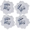 image:imageFunky Junque 12Pack Bulk Disposable Paper Bar Coasters for Drinks with Celebration Sayings 4x4 Inch Silver  Durable printed paper coasters with vibrant bachelorette designs for bridal showers weddings BBQs amp backyard parties12 Beach Please Navy